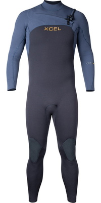 2026 Xcel Da Uomo Comp + 4/3mm Chest Zip Muta MN43CPC4 - Black / Blue Nights