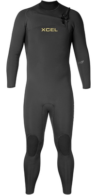 2026 Xcel Da Uomo Comp 4/3mm Chest Zip Muta MN43ZXC4 - Black