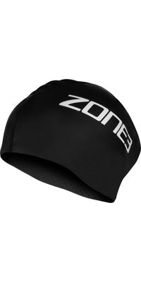 2026 ZONE3 Long Hair Swim Cap SA24LHCAP101 - Black