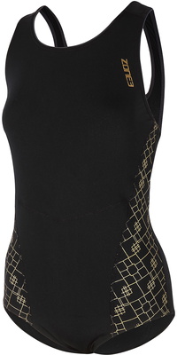Zone3 Da Donna Costume Da Bagno Classico Iconic SW20WIC101 - Black / Grigio / Gold