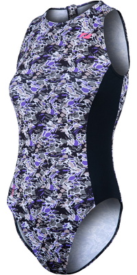 2025 Zone3 Da Donna High Neck Swim Suit SW23WPKHN101 - Pacific Koa