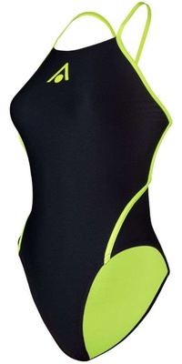 2025 Aquasphere Da Donna Essential Costume Da Bagno Regolabile Con Schiena A Diamante SW4730107 - Black / Giallo