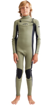 2026 Billabong Bambino Absolute Natural 3/2mm Chest Zip Muta 24CW191500 - Military