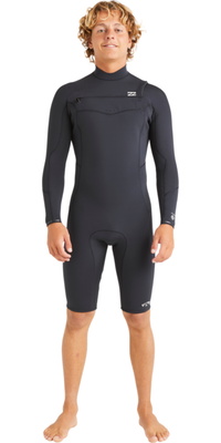 2026 Billabong Da Uomo Absolute Natural 2mm Chest Zip Manica Lunga Muta Primaverile Muta ABYW400125 - Black
