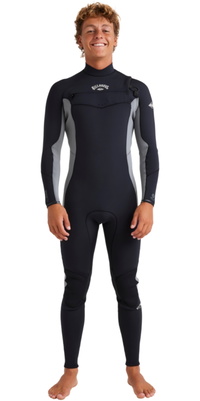 2026 Billabong Da Uomo Absolute Natural 3/2mm Chest Zip Muta 24AW191506 - Alloy