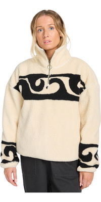 2025 Billabong Da Donna Felpa Con Mezza Zip Dont You EBJPF00119 - Whitecap