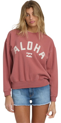 2025 Billabong Da Donna Felpa Mono Aloha Kendal 24B464504 - Dark Coral