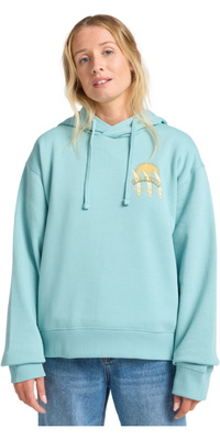 2025 Billabong Da Donna Felpa Con Cappuccio Ready And Set EBJSF00184 - Misty Blue