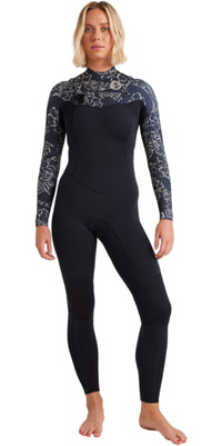 2026 Billabong Da Donna Salty Dayz Natural 4/3mm Chest Zip Muta 24BW191506 - Black Pebble