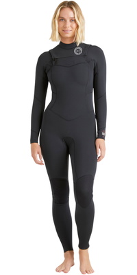 2026 Billabong Da Donna Salty Dayz Natural 4/3mm Chest Zip Muta ABJW100196 - Black