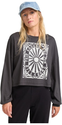 2025 Billabong Womens Trip Around Long Sleeve T-Shirt EBJZT00491 - Off Black