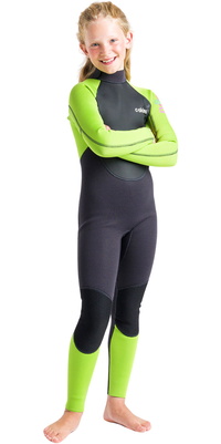 2026 C-Skins Bambino Element 3/2mm Back Zip Muta C-EL32STJ - Anthracite / Lime / Multi
