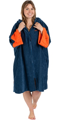2026 Dryrobe Accappatoio Con Cappuccio E Zip Per Adulti FZORGTWLDSB - Deep Sea Blue