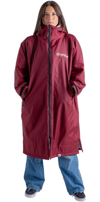 2025 Dryrobe Advance Accappatoio Da Spogliatoio A Maniche Lunghe V3 DALSV3 - Burgundy / Grigio Argento