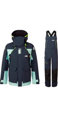 2026 Gill Da Donna OS2 Giacca E Pantaloni Da Vela Offshore GWOOJATCSNEN - Eggshell / Navy