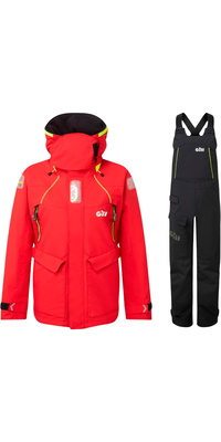 2026 Gill Da Donna OS2 Giacca E Pantaloni Da Vela Offshore GWOOJATCSRB - Rosso / Black