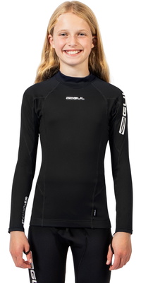 2026 Gul Bambino Protezione UV Canotta A Maniche Lunghe In Lycra RG0344-BKBK - Black