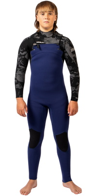 2025 Gul Bambino Yulex Flexor 3/2mm Chest Zip Muta FX1228-BLSM - Blue / Smoke