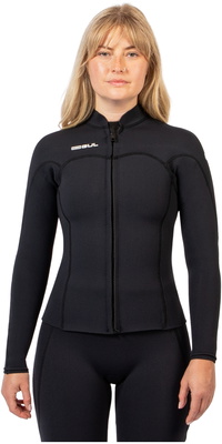 2026 Gul Womens Response Natur 3mm Front Zip Jacket RE6305-BKBK - Black