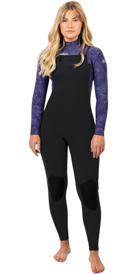 2026 Gul Da Donna Yulex Flexor 4/3mm Chest Zip Muta FX1226-BKTB - Black / Tiebird