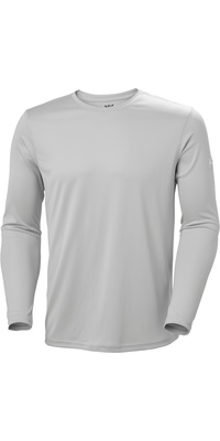 2026 Helly Hansen Da Uomo Tech Crew Manica Lunga 2.0 49582 - Grey Fog