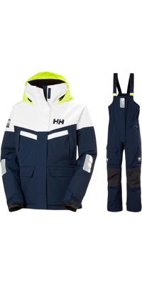 2025 Helly Hansen Da Donna Pier Completo Da Vela Con Giacca E Salopette 4.0 HHWPJAPBBN - Navy