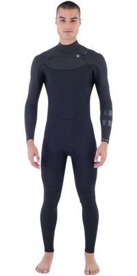 2025 Hurley Mens Plus 5/3mm Chest Zip Wetsuit MFS0012504 - Black