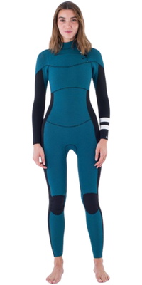2025 Hurley Da Donna Plus 4/3mm Chest Zip Muta WFS0012403 - Black / Sky Blue
