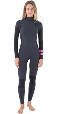 2025 Hurley Da Donna Plus 5/3mm Chest Zip Muta WFS0012503 - Black