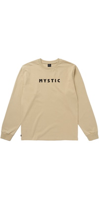 2026 Mystic Da Uomo Brand Long Sleeve Tee 35105.260310 - Pale Khaki