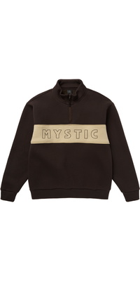 2025 Mystic Felpa Mezza Zip Ardesia 35104.260315 - Dark Brown