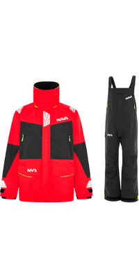 2026 Nava Performance Da Uomo Giacca E Pantaloni Da Vela NV2 NAVAJATCS - Rosso / Black
