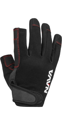 2026 Nava Performance Nava Club Guanti Da Vela Con Dita Lunghe NAVACGLF01 - Black