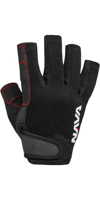 2026 Nava Performance Nava Club Guanti Da Vela Con Dita Corte NAVACGSF01 - Black