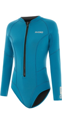 2026 Nyord Da Donna Solu Yulex 2/2mm Manica Lunga Front Zip Spring Shorty Muta SOLWHL22001-CBL - Celestial Blue