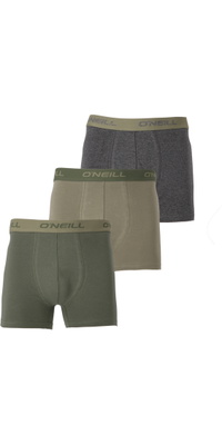 2025 ONeill Da Uomo Boxer Uni 3-Pack 900003 - Green / Anthracite Mel