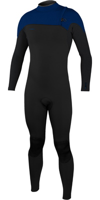 2025 ONeill Da Uomo Hyperfreak Comp 4/3mm Zipless Muta 4971 - Black / Twilight Blue