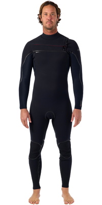 2026 ONeill Mens Hyperfreak Fire 5/4+mm Chest Zip Wetsuit 5677 - Black