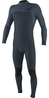 2025 ONeill Da Uomo Hyperfreak Wind 4/3+mm Chest Zip Muta 5628 - Dark Orion / Copen Blue