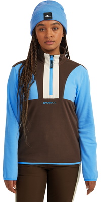 2025 ONeill Da Donna FWCCruz Triple Polartec Half-Zip Fleece 1350080 - Blue Poppy Colour Block