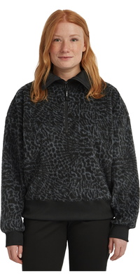 2025 ONeill Da Donna Maglia Con Mezza Zip Imperdibile Fleece 1350089 - Black Animalica