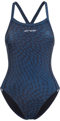 2025 Orca Da Donna Core Costume Da Bagno Monopezzo Con Spalline Sottili MS53 - Deep Blue Print