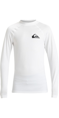 2026 Quiksilver Bambino Everyday Gilet In Lycra A Maniche Lunghe AQBWR03065 - White