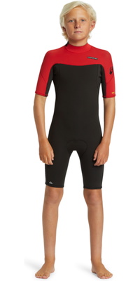 2026 Quiksilver Junior Everyday Sessions 2/2mm Back Zip Shorty Wetsuit EQBW503025 - High Risk Red