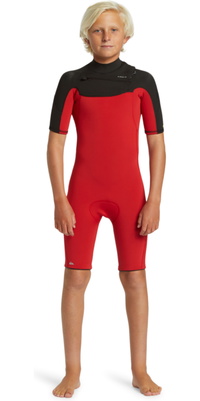 2025 Quiksilver Junior Everyday Sessions 2/2mm Chest Zip Wetsuit EQBW503024 - High Risk Red
