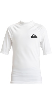 2026 Quiksilver Bambino Everyday Canottiera In Lycra A Manica Corta AQBWR03064 - White