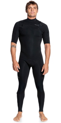 2026 Quiksilver Da Uomo Everyday Sessions 2/2mm Chest Zip Muta EQYW303025 - Black