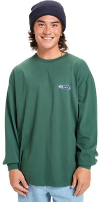 2025 Quiksilver Da Uomo HW Hollow Coves Tee A Maniche Lunghe EQYZT08202 - Trekking Green