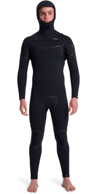 2025 Quiksilver Mens Marathon Sessions 5/4/3mm Chest Zip Hooded Wetsuit 25AW203501 - Black