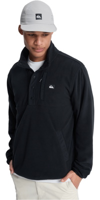 2026 Quiksilver Da Uomo Nessuna Destinazione Mezza Apertura Fleece EQYPF03072 - Black